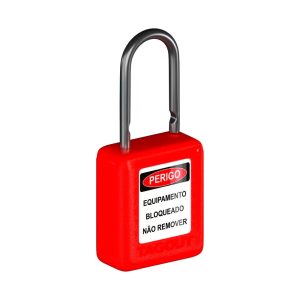 Cadeado Plastico Nr10 Haste Aco Inox 1 Chave 25.4mm Tagout