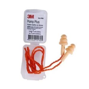 PROTETOR AURICULAR  POMP PLUS SILICONE CORDÃO DE ALGODÃO 19 DB CA 5745 3M