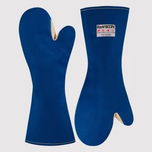 Luva Para Cozinha Radiant Heat Azul Mão De Gato  45cm Ca 28689 Rio Valley