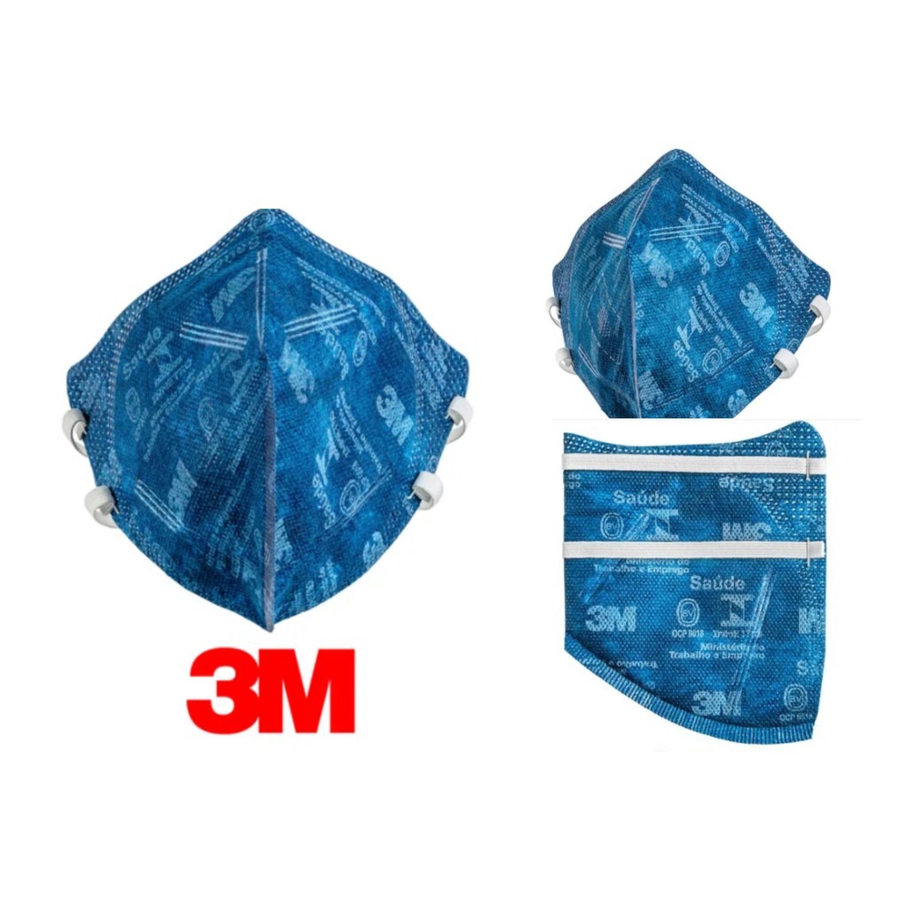 Respirador 3M 9820 BR Dobrável PFF2 Sem Válvula CA 4151 - Imagem 2